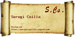 Seregi Csilla névjegykártya