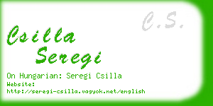 csilla seregi business card